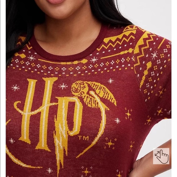TORRID HARRY POTTER PULLOVER SWEATER - KNIT JACQUARD FAIR ISLE PRINT - Picture 3 of 8